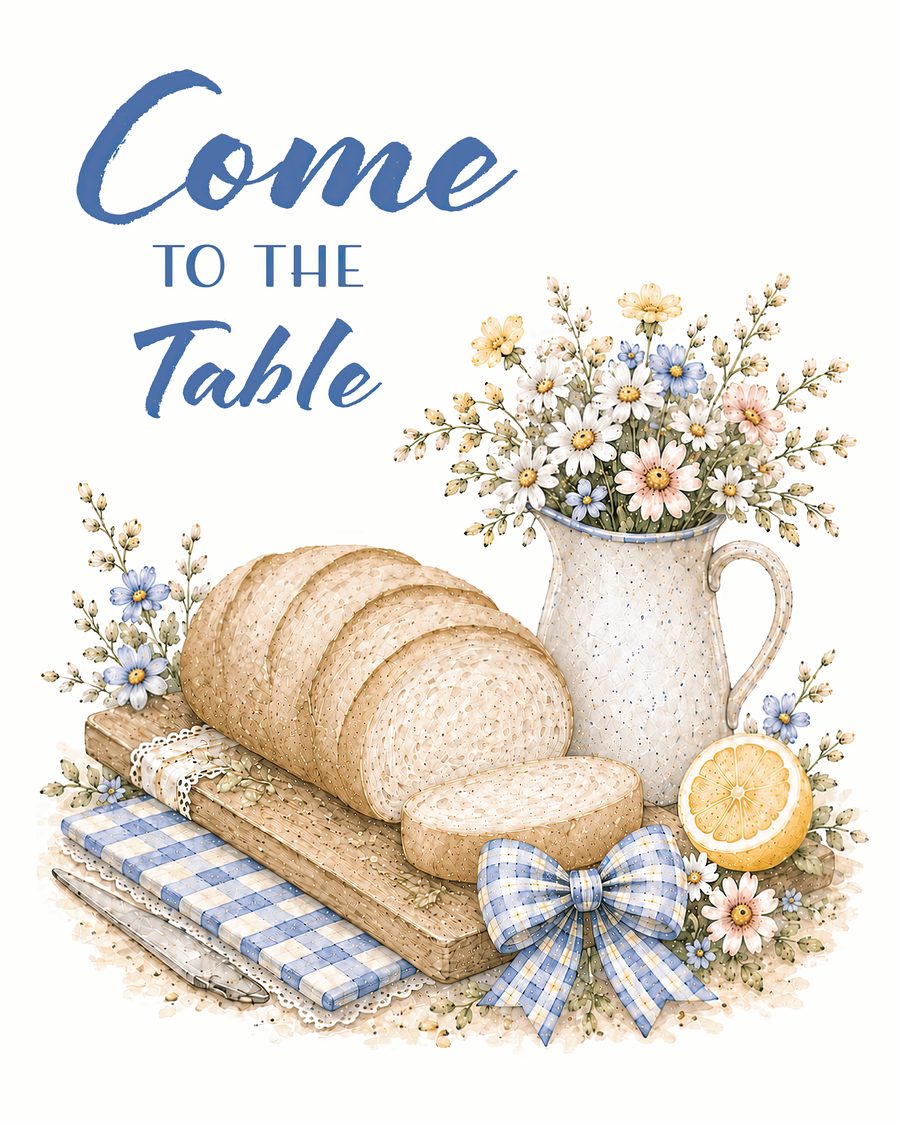 Come to the Table watercolor print