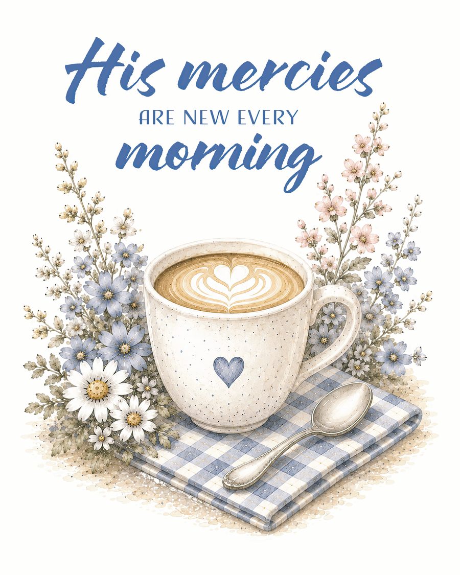 His Mercies Are New Every Morning watercolor print