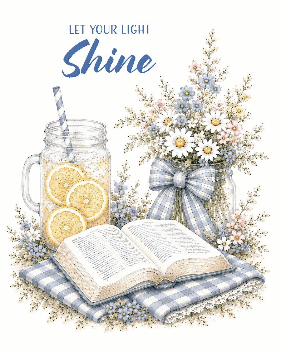 Let Your Light Shine watercolor print